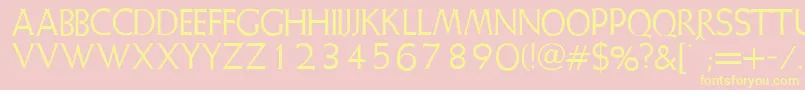 Weissinitialen Font – Yellow Fonts on Pink Background