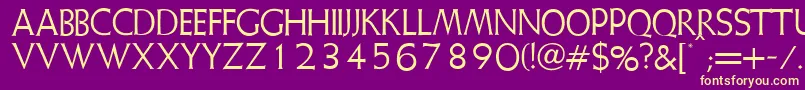 Weissinitialen Font – Yellow Fonts on Purple Background