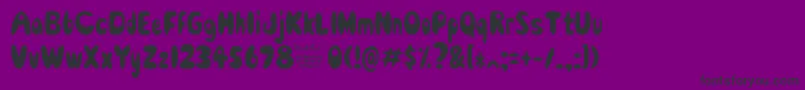 ComicBlackRabbitDemo Font – Black Fonts on Purple Background