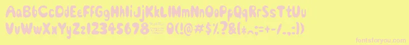 ComicBlackRabbitDemo Font – Pink Fonts on Yellow Background