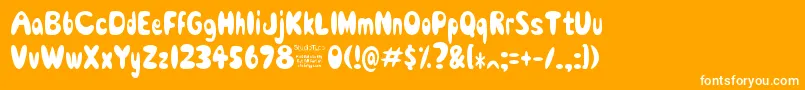 ComicBlackRabbitDemo Font – White Fonts on Orange Background