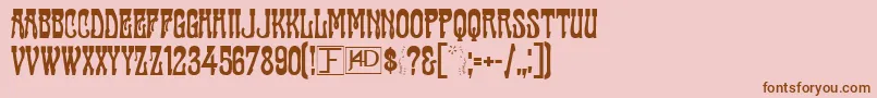 Casting Font – Brown Fonts on Pink Background