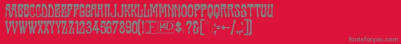 Casting Font – Gray Fonts on Red Background