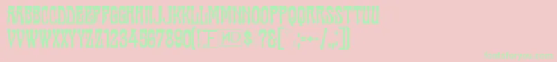 Casting Font – Green Fonts on Pink Background