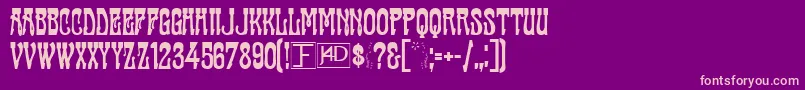 Casting Font – Pink Fonts on Purple Background