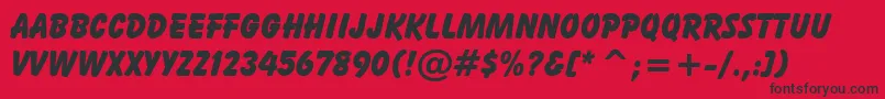 BalloonXbdTlExtraBold Font – Black Fonts on Red Background
