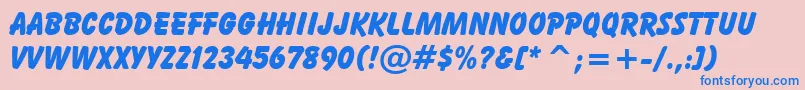 BalloonXbdTlExtraBold Font – Blue Fonts on Pink Background