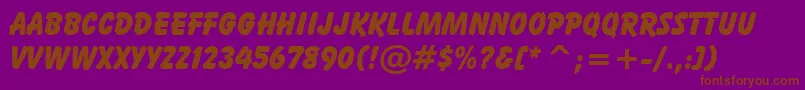 BalloonXbdTlExtraBold Font – Brown Fonts on Purple Background