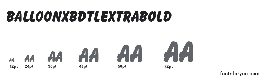 Größen der Schriftart BalloonXbdTlExtraBold