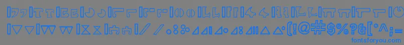 InterlacHollowByBluepanther Font – Blue Fonts on Gray Background