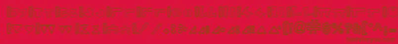 InterlacHollowByBluepanther Font – Brown Fonts on Red Background