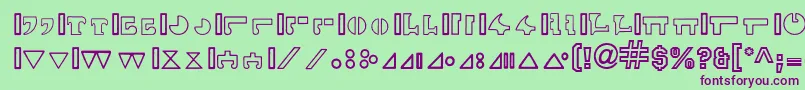 More about InterlacHollowByBluepanther Font InterlacHollowByBluepanther Font – Purple Fonts on Green Background