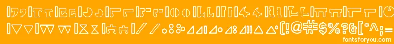 InterlacHollowByBluepanther Font – White Fonts on Orange Background