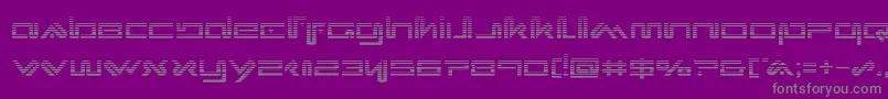 フォントXephyrgrad – 紫の背景に灰色の文字