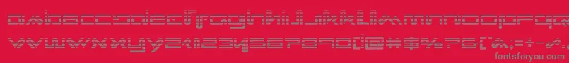 フォントXephyrgrad – 赤い背景に灰色の文字