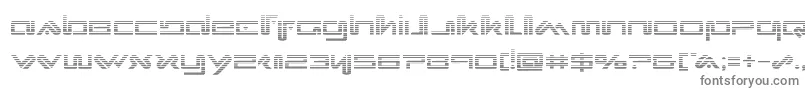 Xephyrgrad-fontti – harmaat kirjasimet valkoisella taustalla