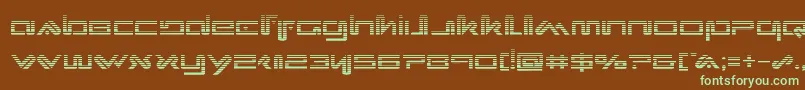 Шрифт Xephyrgrad – зелёные шрифты на коричневом фоне