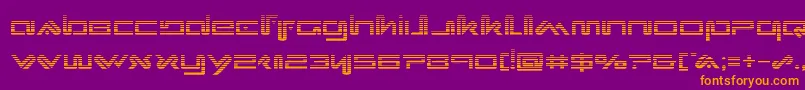 Xephyrgrad Font – Orange Fonts on Purple Background