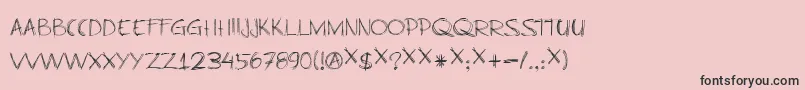 DkBusinessAsUsual-Schriftart – Schwarze Schriften auf rosa Hintergrund