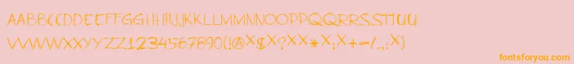 DkBusinessAsUsual Font – Orange Fonts on Pink Background