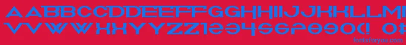 Fonte Summoners – fontes azuis em um fundo vermelho