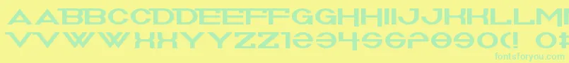 Summoners Font – Green Fonts on Yellow Background