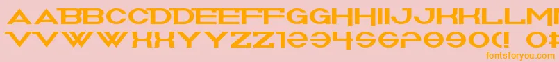 Summoners Font – Orange Fonts on Pink Background