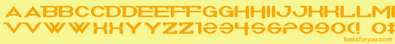 Summoners Font – Orange Fonts on Yellow Background