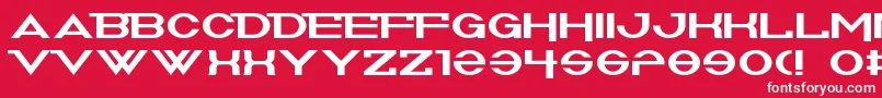 Summoners Font – White Fonts on Red Background