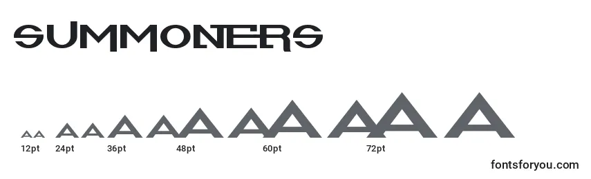 Summoners Font Sizes