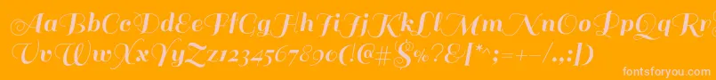 SailRegular Font – Pink Fonts on Orange Background