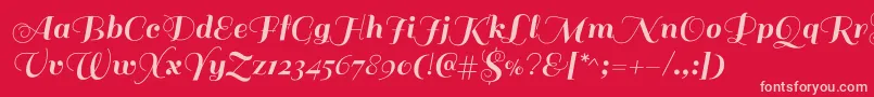 SailRegular Font – Pink Fonts on Red Background