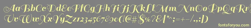 SailRegular Font – Yellow Fonts on Gray Background