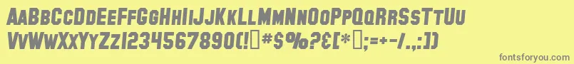 SfCollegiateSolidBoldItalic Font – Gray Fonts on Yellow Background