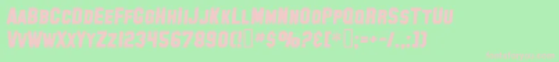 SfCollegiateSolidBoldItalic Font – Pink Fonts on Green Background