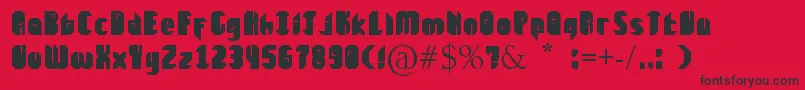 Renica Font – Black Fonts on Red Background