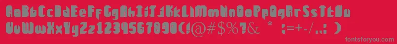 Renica Font – Gray Fonts on Red Background