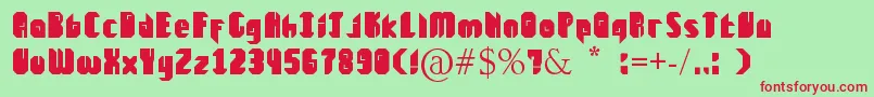 Renica Font – Red Fonts on Green Background