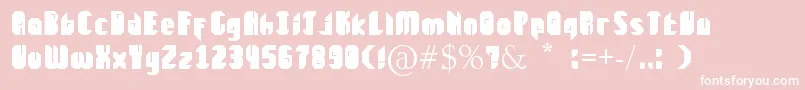 Renica Font – White Fonts on Pink Background