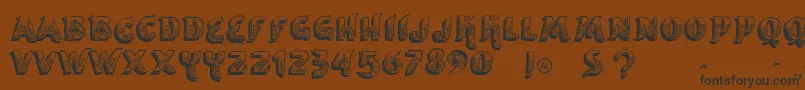 Шрифт Vtksencantar – чёрные шрифты на коричневом фоне