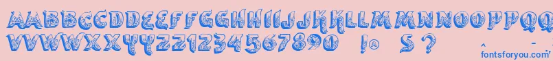 Vtksencantar Font – Blue Fonts on Pink Background