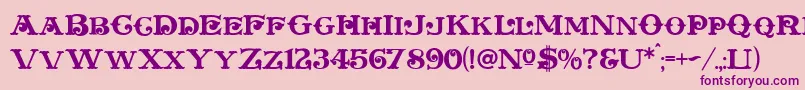 Plymouth Font – Purple Fonts on Pink Background