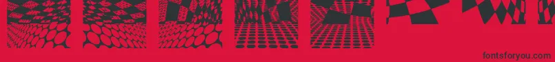 Kleinkarpets2 Font – Black Fonts on Red Background