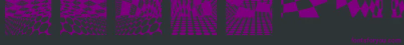 Fonte Kleinkarpets2 – fontes roxas em um fundo preto