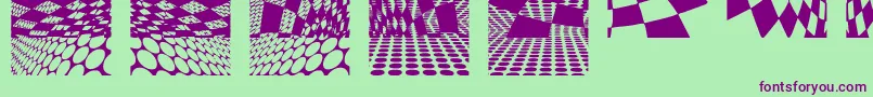 Kleinkarpets2 Font – Purple Fonts on Green Background