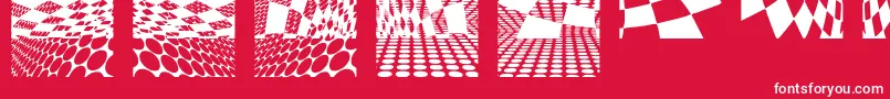 Kleinkarpets2 Font – White Fonts on Red Background