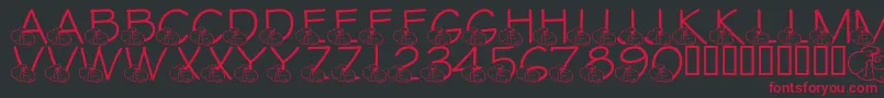 LmsBabySophie Font – Red Fonts on Black Background