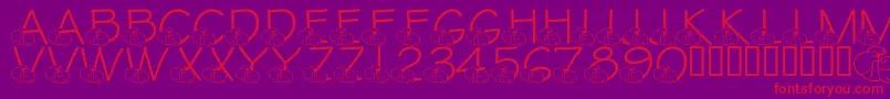 LmsBabySophie Font – Red Fonts on Purple Background