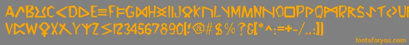 GlyphicsRegular Font – Orange Fonts on Gray Background