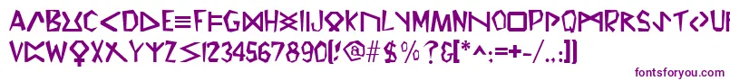 GlyphicsRegular Font – Purple Fonts on White Background